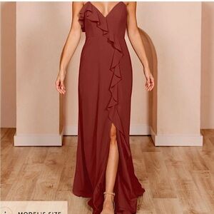 NWT Revelry Paloma Chiffon Maxi Dress Bridesmaid Wedding Party Formal Evening